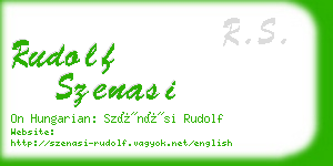 rudolf szenasi business card